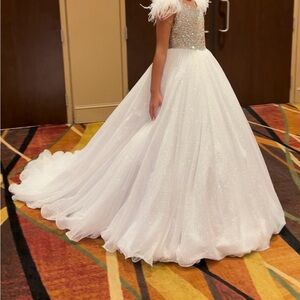 White pageant dress